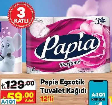 PAPİA EGZOTİK TUVALET KAĞIDI PAPİA EGZOTİK TUVALET KAĞIDI